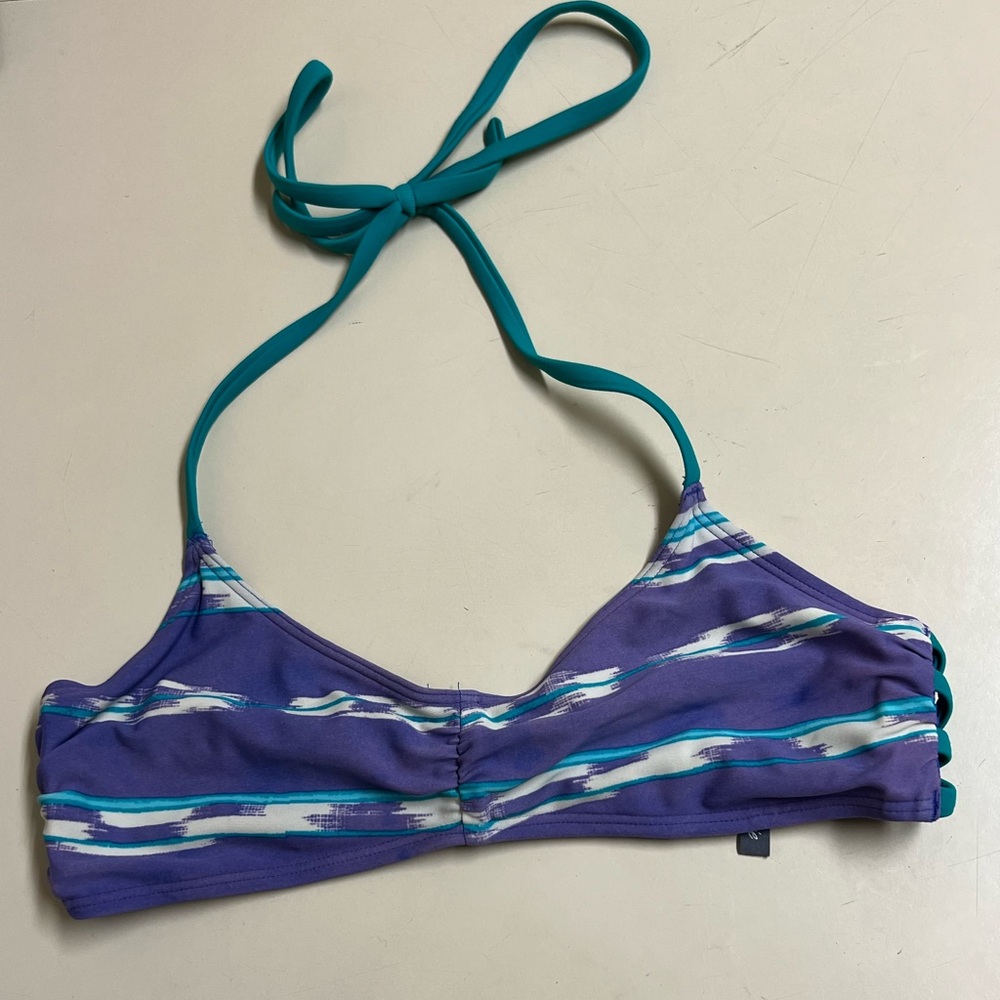 Aerie Strappy Purple Striped Bikini Top - Size Small - EUC